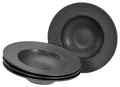 Produktbild: 21821 Serie Lava Stone black 4-teiliges Geschirrset Teller Set aus Steinzeug...