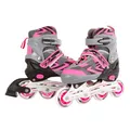 Produktbild: Kids Globe Street Rider Inlineskates (Inliner) rosa/grau, verstellbar von Größe 37-40, abec7 Alurahmen – 720236