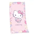 Produktbild: Herding Hello Kitty Velourstuch 75x150 cm Badetuch Strandtuch Handtuch rosa