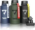 Produktbild: ABOVE. Trinkflasche Edelstahl 1.3L – BPA-frei, Auslaufsicher & Robust, mit Extra Trinkverschluss für Sport, Fitness & Outdoor
