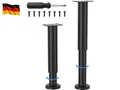 Produktbild: 2 Stück Möbelfüße Verstellbar, Möbelfüße Höhenverstellbar 25-43cm, Metall Schwar