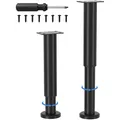 Produktbild: Verstellbare Möbelbeine, 25-43cm, Metall, Schwarz, Modern, Set 2 Stück
