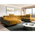 Produktbild: MODERNO  U-förmiges Ecksofa mit Schlaffunktion Velours 