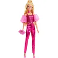Produktbild: Barbie Deluxe Style-Modepuppe #5 in rosafarbenem Metallic-Outfit mit Korsett-Top