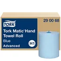 Produktbild: Tork Matic Rollenhandtuch Advanced 290068 - H1 Papierhandtücher für Rollenhandtuchspender, saugfähig und reißfest, nachverfolgbare Herkunft, 2-lagig, blau - 6 Rollen x 150 m