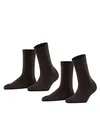 Produktbild: ESPRIT Damen Socken Uni 2-Pack W SO Baumwolle einfarbig 2 Paar, Braun (Dark Brown 5230), 39-42