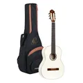 Produktbild: Ortega Guitars 4/4 Konzert Gitarre – Family Series – Inklusive Gig Bag – Fichte, Mahagoni, Weiß (R121WH)