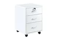 Produktbild: Ofcasa Aktenschrank Rollcontainer mobiler Büroschrank (1er Set) Kommode mit 3 Schubladen und einem Schloss