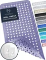 Produktbild: Homerella Badematte rutschfest Hautsensitiv 88x39cm, INKL. AUFHÄNGUNG, Antirutschmatte Badewanne BPA frei, Duschmatte schimmelresistent & maschinenwaschbar