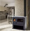 Produktbild: Apex Kaminofen Holzherd 10.5kW Küchenofen mit Herdplatte Backfach EEK A 56309, (1-tlg)