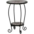 Produktbild: Siena Garden Gartenbeistelltisch, Mehrfarbig, Schwarz, Keramik, Mosaik, rund, Rundrohr, 40x60x40 cm, wetterbeständig, Gartenmöbel, Gartentische, Beistelltische outdoor