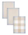 Produktbild: Triolino 3-er Pack Jacquard Geschirrtücher Halbleinen Karo, Größe:50 cm x 70 cm;Farbe:Anthrazit