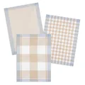 Produktbild: KRACHT 3er Pack Geschirrtücher Serie Landhaus Karo Halbleinen beige 50x70 NEU