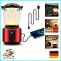 Produktbild: Campinglampe Aufladbar - USB-C LED Campinglampe Akku 5 Lichtmodi, LCD-Bildsch...
