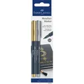 Produktbild: Faber-Castell Metallic-Stifte 160796, gold und silber, Strichbreite 1,5 mm, Rundspitze, 2 Stück