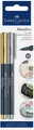 Produktbild: 2 FABER-CASTELL Metallics Marker, edler Metalliceffekt Gold Silber