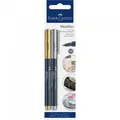 Produktbild: Faber-Castell Metallics Metallic Marker Stift Silber und Gold 2 Stück Blister