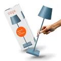 Produktbild: SIGOR Nuindie 2.0 - Dimmbare LED Akku-Tischlampe Indoor & Outdoor, IP54 spritzwassergeschützt, Höhe 38 cm, aufladbar mit USB-C, 12 h Leuchtdauer, delfinblau