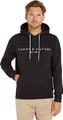 Produktbild: Tommy Hilfiger Herren Hoodie Core Tommy Logo mit Kapuze, Schwarz (Jet Black), XL