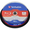 Produktbild: Verbatim Blu-ray 43694, 25GB, 2-fach, BD-RE, wiederbeschreibbar, Spindel, 10 Stück