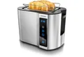 Produktbild: Arendo Toaster 2-Scheiben, Wärmeisoliertes Doppelwandgehäuse, Display Restzeitanzeige, 2 kurze Schlitze, für 2 Scheiben, 800 W, Kurzschlitz, Brötchenaufsatz, 7 Bräunungsgrade, Touchpanel