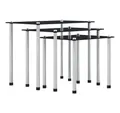 Produktbild: vidaXL Beistelltisch Satztische 3 Stk. Schwarz Hartglas (3-St)