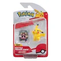 Produktbild: Pokémon Pikachu & Ferkuli Battle Minifiguren Set, 5 cm, aus dem Battle Figure Pack