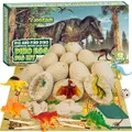 Produktbild: Dino Ausgrabungsset 12 Eier Lernkarten Spielteppich 60x4