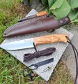 Produktbild: Joker Messer Ranger Olive Bushcraft Lederscheide Feuerstarter Fixed Blade