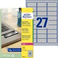 Produktbild: 1-20x AVERY Zweckform Typenschild-Etiketten, 63,5 x 29,6mm, silber
