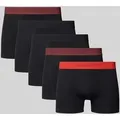 Produktbild: Schiesser Boxershorts mit elastischem Logo-Bund im 5er-Pack in Black, Größe XXL