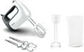 Produktbild: Tefal Handmixer Prep'Mix+, 500 W, Turbo-Funktion, 2 Rührbesen, 2 Knethaken, Pürierstab-Aufsatz, HT4611
