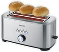 Produktbild: Severin Langschlitztoaster mit Bagel-Funktion AT 2621 gebürstetsilber Toaster Toaster Langschlitz Toaster Mit Bagel-funktion Toaster Edelstahl Toaster Mit Brötchenaufsatz Bagel Toaster