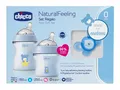 Produktbild: Chicco NaturalFeeling Set: Flaschen 150ml & 250ml, Schnuller Blau