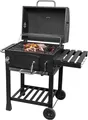 Produktbild: ACTIVA Grill Gusseisen Grillwagen Angular Schwarz Holzkohlegrill 103x64,5x104cm