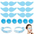 Produktbild: 20 Stück Kühlpads Augen, Augenkühlpad, Wiederverwendbare Augenpads, Warm- und Kalt-Doppelverwendung, Lindert Augenermüdung, Bekämpfen Sie Augenringe und Schwellungen