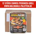 Produktbild: 12 STÜCK EINWEGGRILL CAMPING MiniGrill INSTANT PICKNICK GRILL Vorratspackung