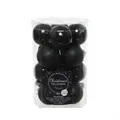 Produktbild: Mini Christbaumkugeln Schwarz Ø 3,5 mm  - Set 16 Stück Glas glänzend & matt – el