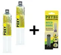 Produktbild: Bundle PETEC 2x 98425 POXY 24ml 2-Komponentenkleber + 1x 3Stück Mischrohre 98603