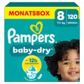 Produktbild: Pampers Baby Dry Gr. 8 Extra Large 17+kg Windeln, 120 Stück, Monatsbox