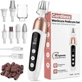 Produktbild: Elektrische Nagelfeile Set Maniküre Pediküre Nagelfräser mit LED Licht und 6