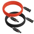 Produktbild: ARLI Solarkabel 2 x 10m | Verlängerungskabel 4 mm² | Solarstecker und Solarbuchse | Rot/Schwarz | 10 m Verlängerung Solar Kabel mit Stecker und Verbinder für Photovoltaik Anlagen IP68 UV-beständig