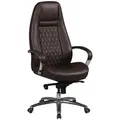 Produktbild: Mid.you Chefsessel, Braun, Metall, Echtleder, Kombination Echtleder/Lederlook, Rindleder, Sternfuß, 68x130x68 cm, Wippfunktion, Wippmechanik mit Härtegradeinstellung, Sitzfläche 360° drehbar, inklusive Armlehnen, Arbeitszimmer, Bürostühle, Drehstühle