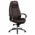 Produktbild: AMSTYLE Chefsessel, SPM1.300 Leder braun, Gestell silber