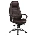 Produktbild: AMSTYLE Bürostuhl Austin Echt-Leder Braun Schreibtischstuhl 120 KG Chefsessel hohe Rückenlehne mit Kopfstütze X-XL