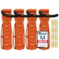 Produktbild: 4 x WELLGRO Wand Fahrradhalter - Stahl Fahrrad Wandhalterung - Fahrrad Haken - Fahrradständer - Ständer - Farbe wählbar, Farbe:Orange