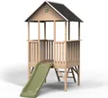 Produktbild: EXIT Panorama 300 Holz Spielhaus, mit Rutsche, Spielhaus für Draußen,Holz, Kinder