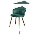 Produktbild: KAWOLA Stuhl SALLY Esszimmerstuhl Velvet grün Fuß gold