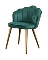 Produktbild: KAWOLA Esszimmer Stuhl Sally - Moderne Esszimmermöbel, Schreibtisch und Schminktisch Stuhl, Velvet Gepolstert Mit Gold Fuß