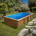 Produktbild: Holzpool LEMON Rechteckig 375x200x68 cm Komplettset Kartuschenfilter Massivholz